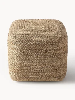 Puf artesanal de yute Bono