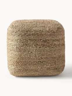 Puf artesanal de yute Bono