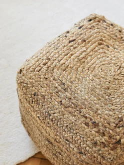 Puf artesanal de yute Bono