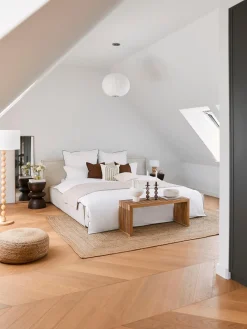 Puf artesanal de yute Bono