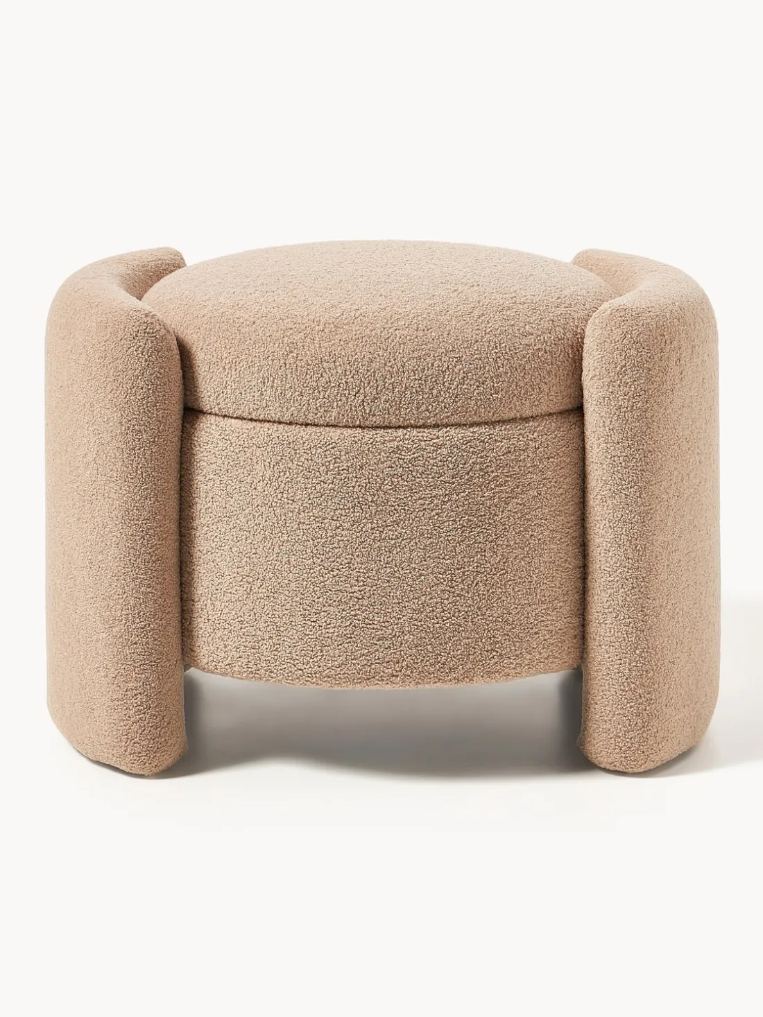 Puf de borreguillo con espacio de almacenaje Benji