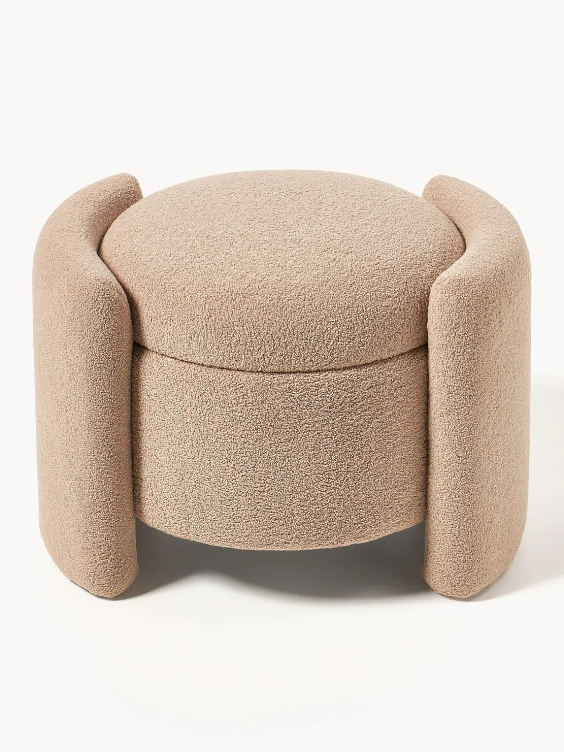 Puf de borreguillo con espacio de almacenaje Benji