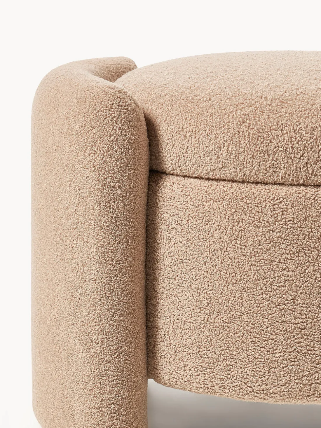 Puf de borreguillo con espacio de almacenaje Benji