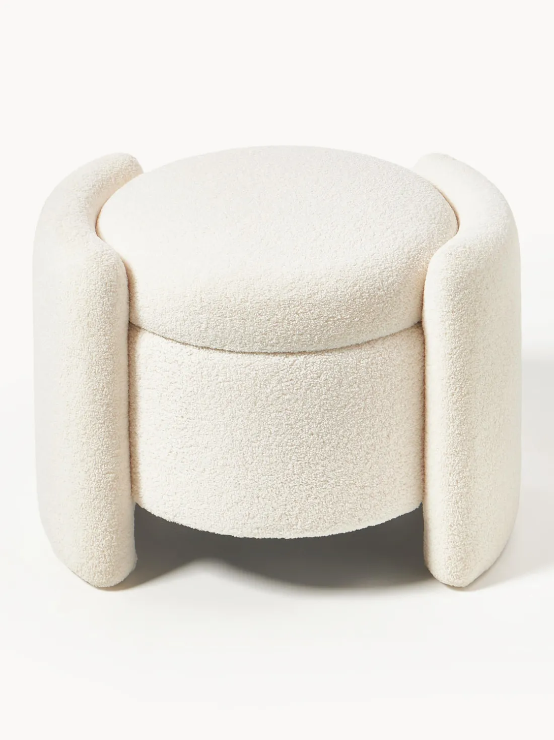 Puf de borreguillo con espacio de almacenaje Benji