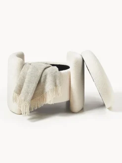 Puf de borreguillo con espacio de almacenaje Benji