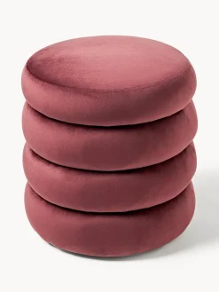 Puf de terciopelo con espacio de almacenamiento Alto