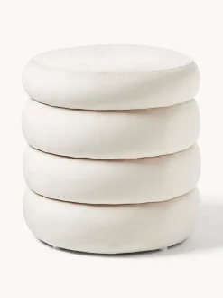 Puf de terciopelo con espacio de almacenamiento Alto