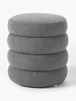 Puf en tejido bouclé Alto