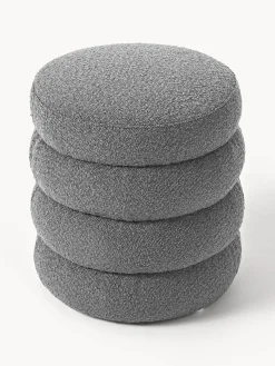 Puf en tejido bouclé Alto