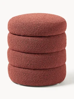 Puf en tejido bouclé con espacio de almacenamiento Alto