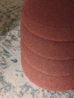 Puf en tejido bouclé con espacio de almacenamiento Alto