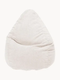 Puf en tejido bouclé Woolly