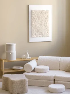 Puf infantil artesanal de borreguillo Cloud