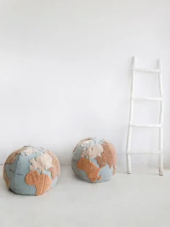 Puf infantil artesanal World Map