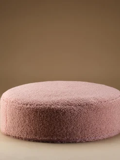 Puf infantil de borreguillo Sugar, Ø 65 cm