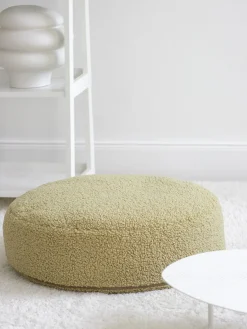 Puf infantil de borreguillo Sugar, Ø 65 cm