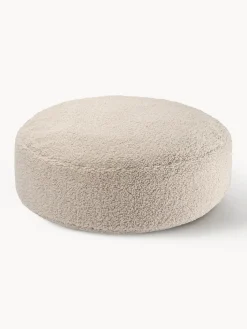 Puf infantil de borreguillo Sugar, Ø 65 cm