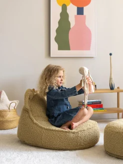 Puf infantil de borreguillo Bear