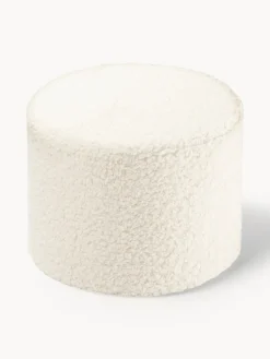 Puf infantil de borreguillo Sugar, Ø 40 cm