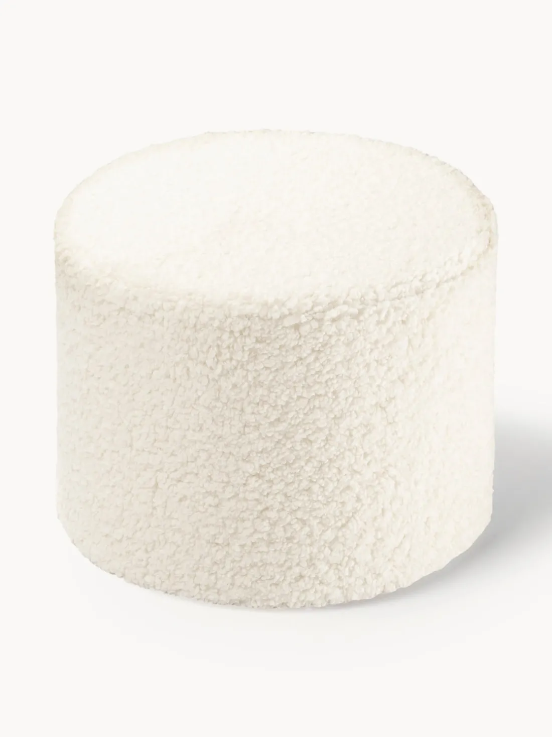 Puf infantil de borreguillo Sugar, Ø 40 cm