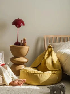 Puf infantil de terciopelo Bunny