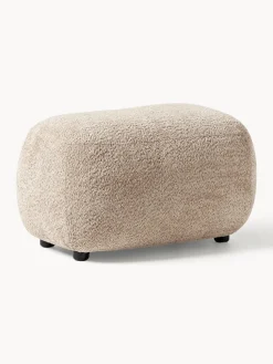 Puf reposapiés de borreguillo bouclé Alba