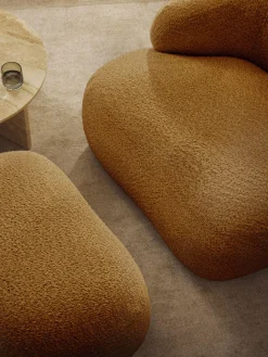 Puf reposapiés de borreguillo bouclé Alba