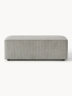 Puf reposapiés de pana grande Melva, 116 x 42 cm