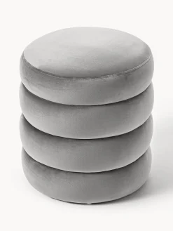 Puf reposapiés de terciopelo Alto