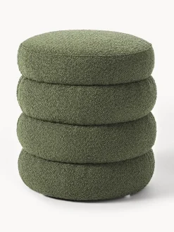 Puf reposapiés en tejido bouclé Alto