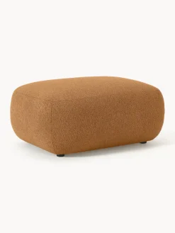 Puf reposapiés en tejido bouclé Sofia