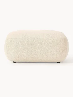 Puf reposapiés en tejido bouclé Sofia