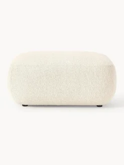 Puf reposapiés en tejido bouclé Sofia