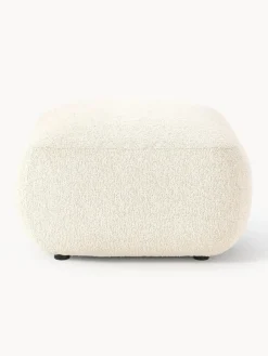 Puf reposapiés en tejido bouclé Sofia