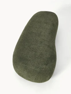 Puf reposapiés grande de borreguillo bouclé Alba