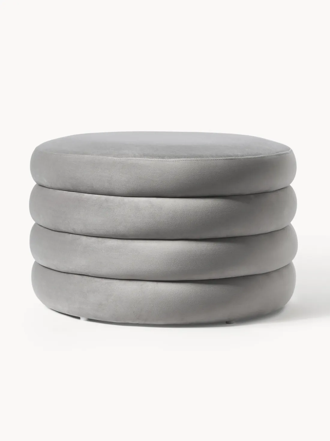 Puf reposapiés grande de terciopelo con espacio de almacenamiento Alto