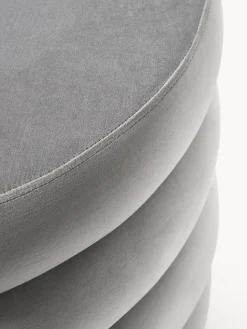 Puf reposapiés grande de terciopelo con espacio de almacenamiento Alto