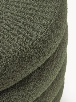 Puf reposapiés grande en tejido bouclé con espacio de almacenamiento Alto