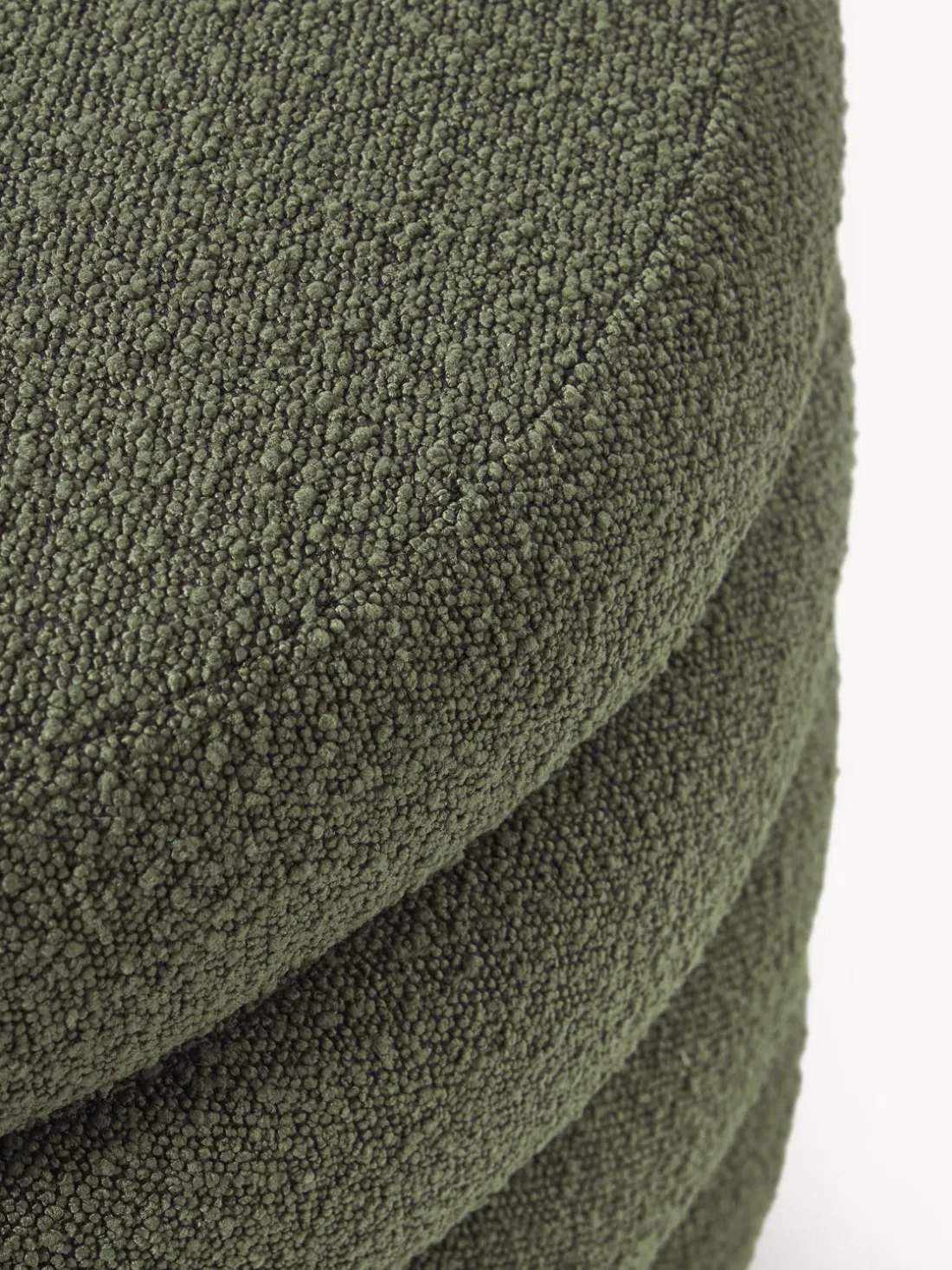 Puf reposapiés grande en tejido bouclé con espacio de almacenamiento Alto