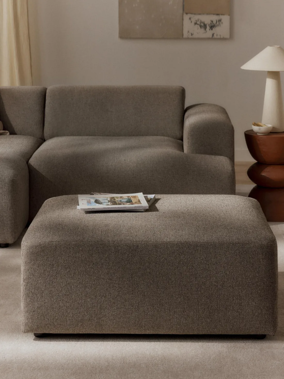 Puf reposapiés Melva, 99 x 72 cm