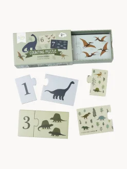 Puzzle de madera para contar Dinosaurs