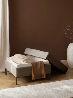 Reposapiés puf con espacio de almacenamiento Luna