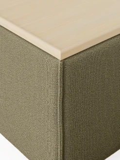 Reposapiés puf con espacio de almacenamiento Lennon