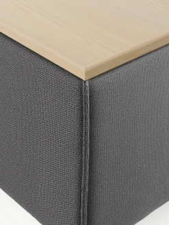 Reposapiés puf con espacio de almacenamiento Lennon