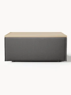 Reposapiés puf con espacio de almacenamiento Lennon