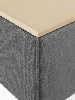 Reposapiés puf con espacio de almacenamiento Lennon