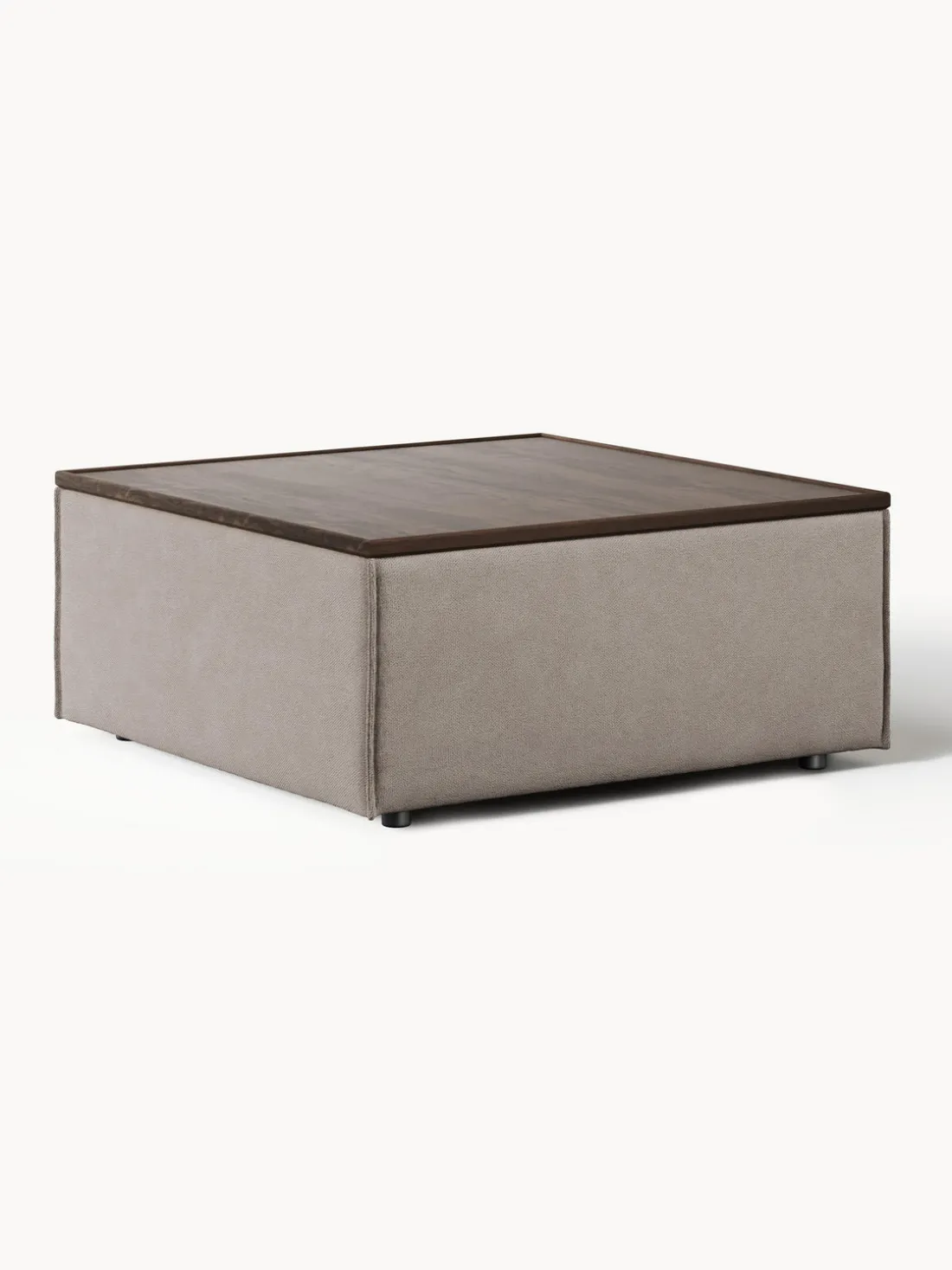 Reposapiés puf con espacio de almacenamiento Lennon