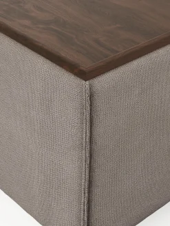 Reposapiés puf con espacio de almacenamiento Lennon