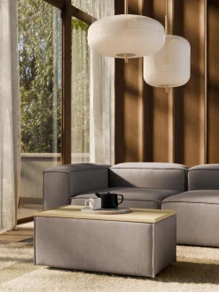 Reposapiés puf con espacio de almacenamiento Lennon