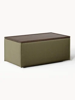 Reposapiés puf con espacio de almacenamiento Lennon